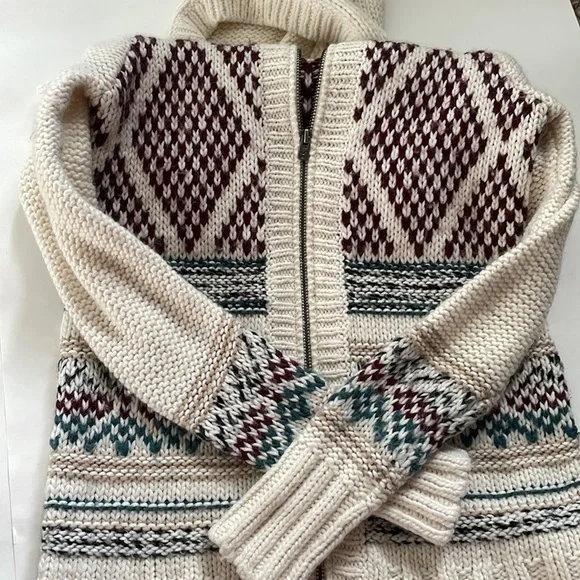 Hollister cream full-zip hooded sweater size small - Picture 5 of 7